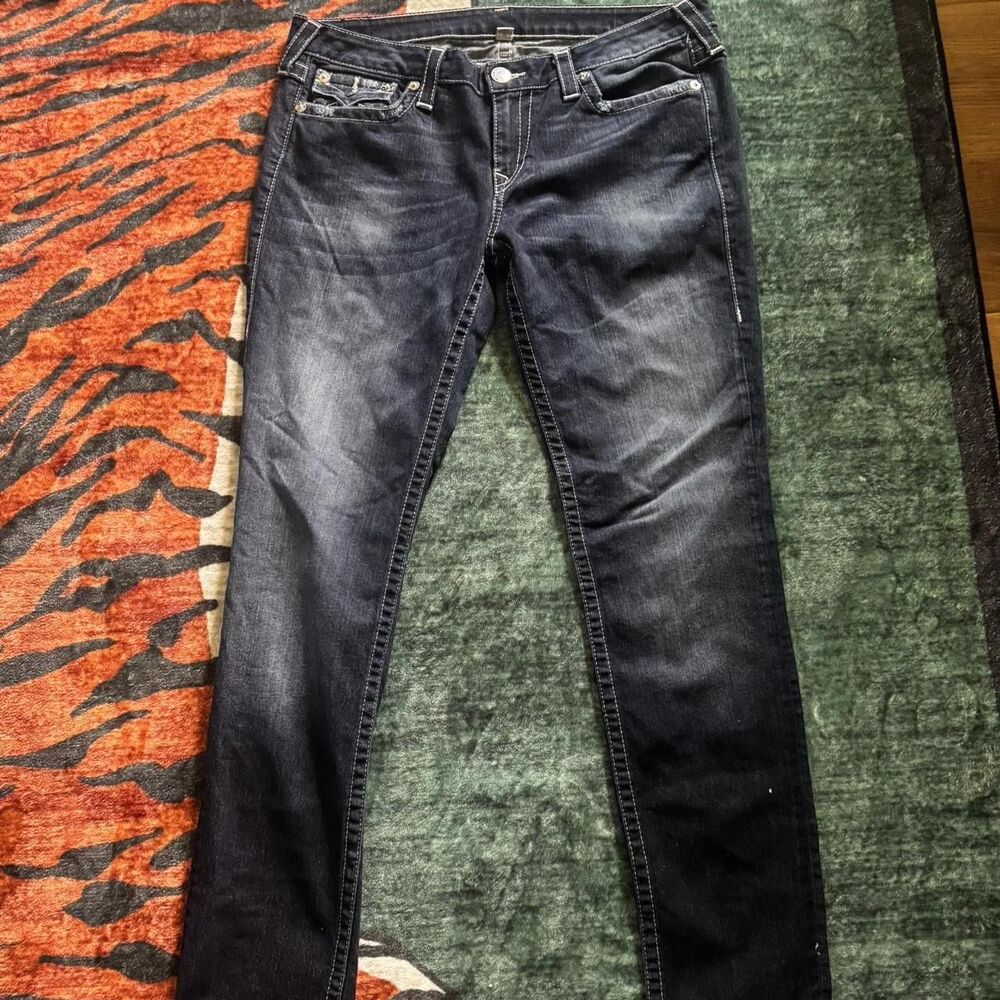 True-religion Men's Navy and Blue Jeans